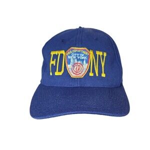 NYFD City of New York Fire Department Blue Snap Back Baseball Hat Cap